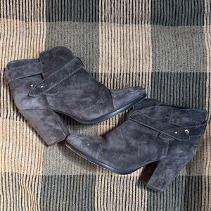 rag & bone Charcoal Suede Ankle Boots